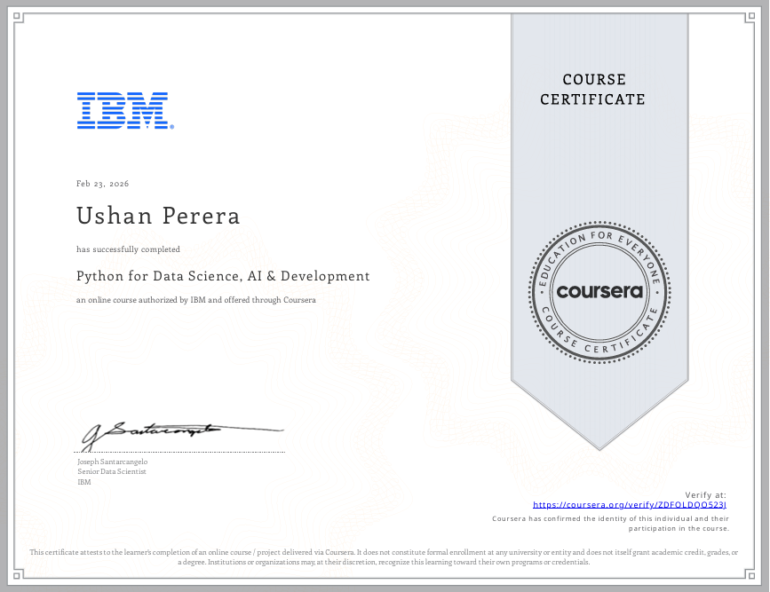 Python for Data Science, AI & Development